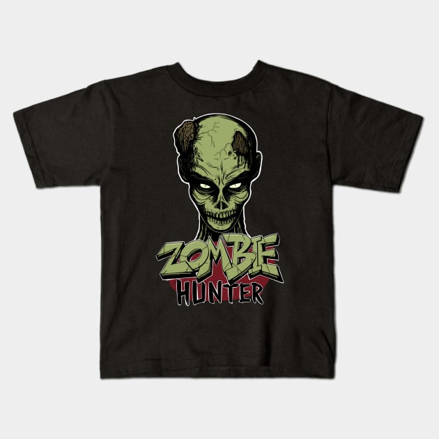 Zombie hunter Kids T-Shirt by hyperactive